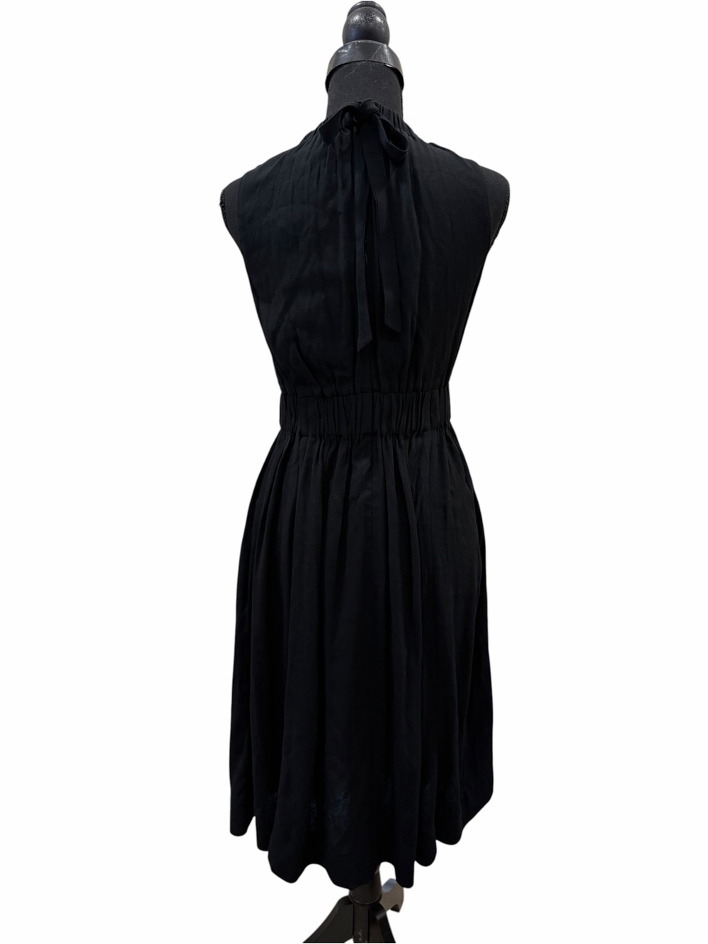 NWT Kate Spade New York Crepe Tie Back Dress Black Size 2